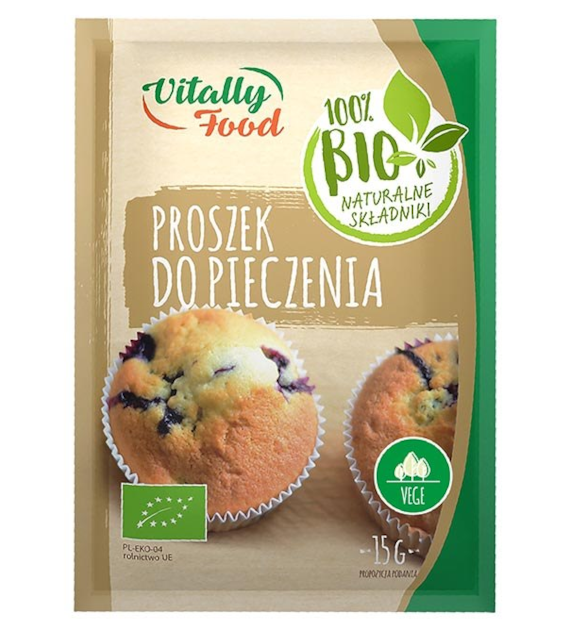 VITALLY FOOD Proszek do pieczenia BIO 15g