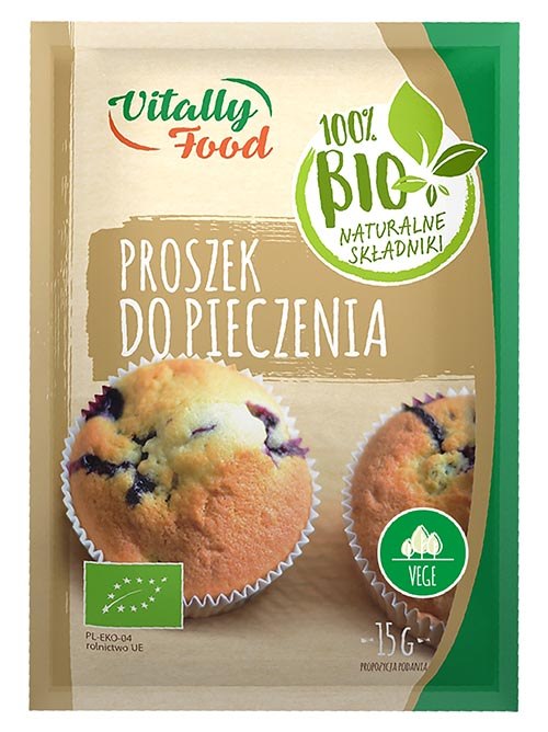 VITALLY FOOD Proszek do pieczenia BIO 15g