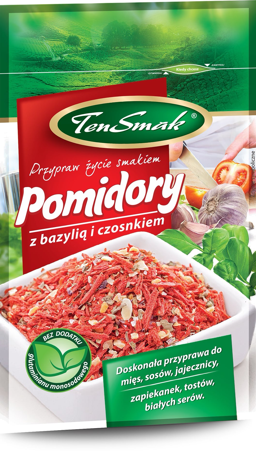TENSMAK Pomidory z Bazylią i Czosnkiem 15g