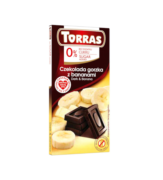 TORRAS Czekolada gorzka z bananami b/c 75g
