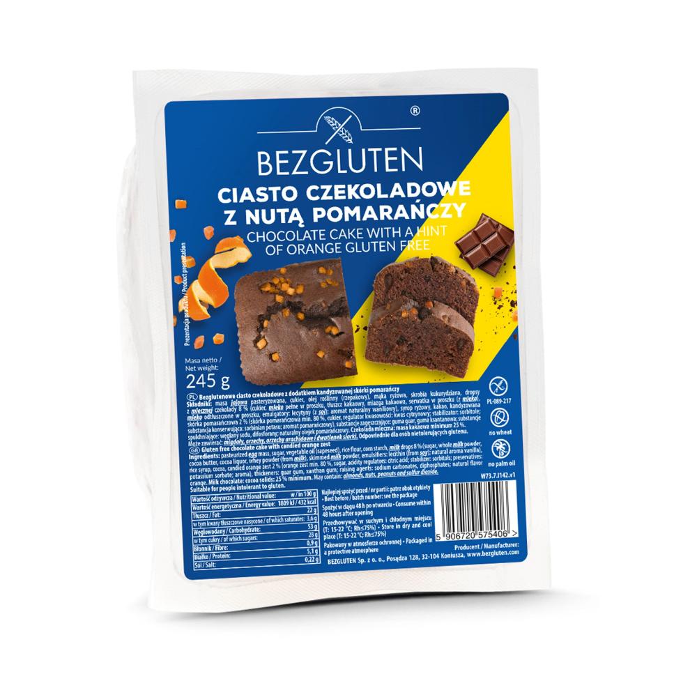 BEZGLUTEN Ciasto czekoladowe z nutą pomarańczy 245g