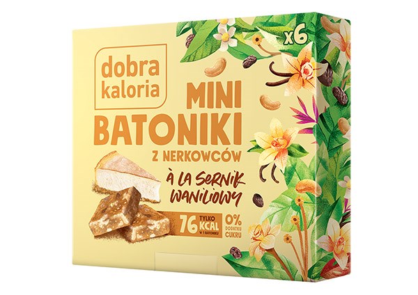 DOBRA KALORIA Mini batoniki z nerkowców a'la sernik waniliowy 102g