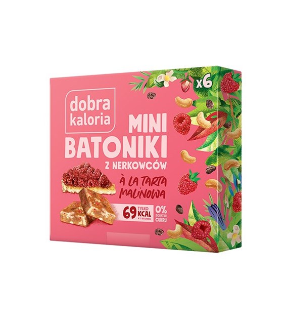 DOBRA KALORIA Mini batoniki z nerkowców a'la tarta malinowa 102g