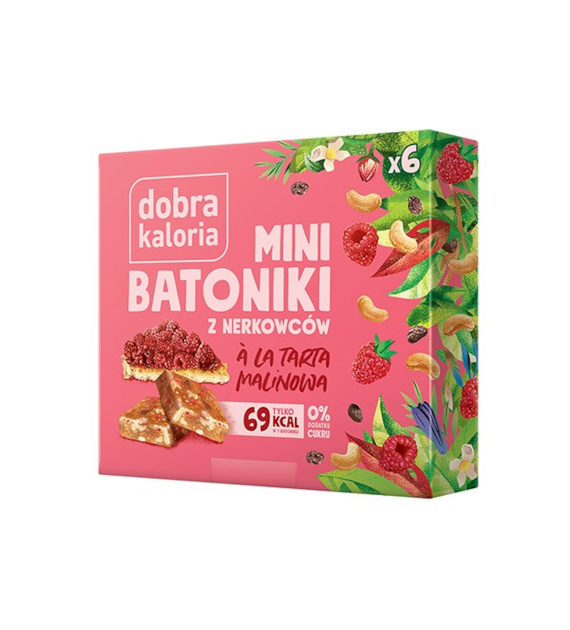 DOBRA KALORIA Mini batoniki z nerkowców a'la tarta malinowa 102g