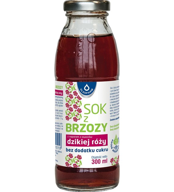 OLEOFARM Sok z brzozy z dziką różą  b/c 300ml
