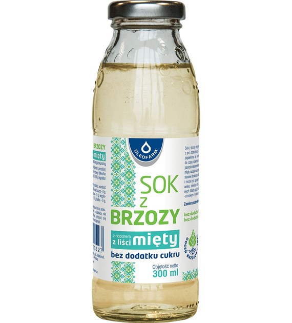 OLEOFARM Sok z brzozy z miętą b/c 300ml