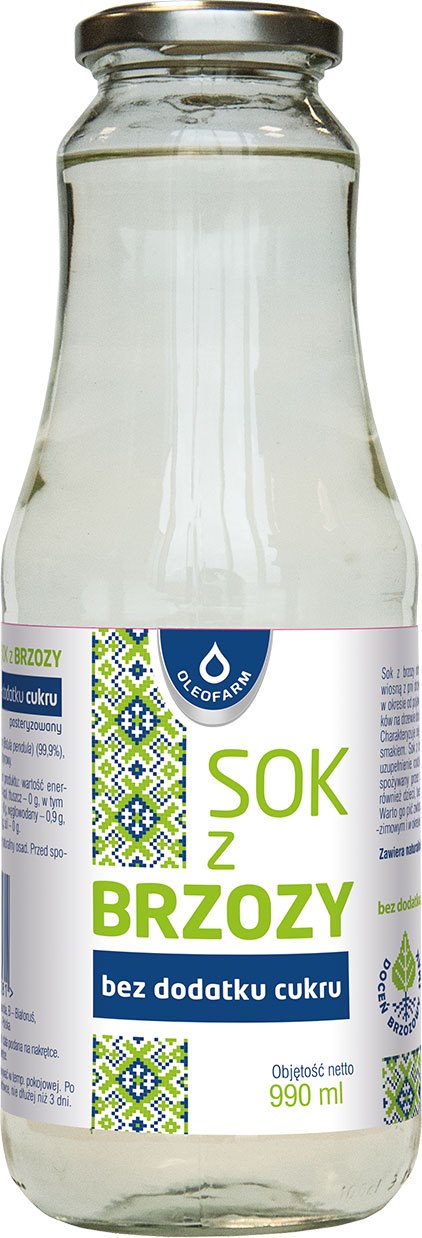 OLEOFARM Sok z brzozy bez dodatku cukru 990ml