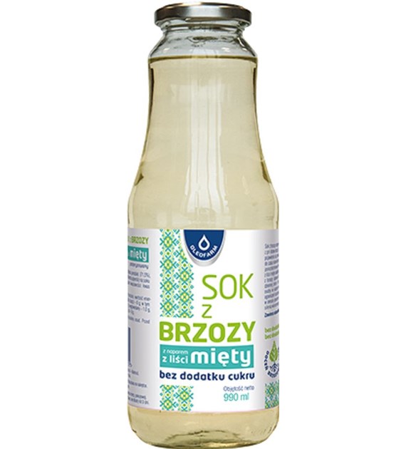 OLEOFARM Sok z brzozy z miętą b/c 990ml