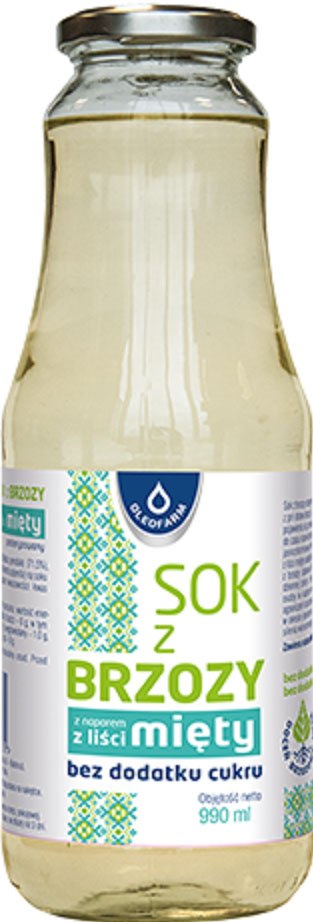 OLEOFARM Sok z brzozy z miętą bez dodatku cukru 990ml