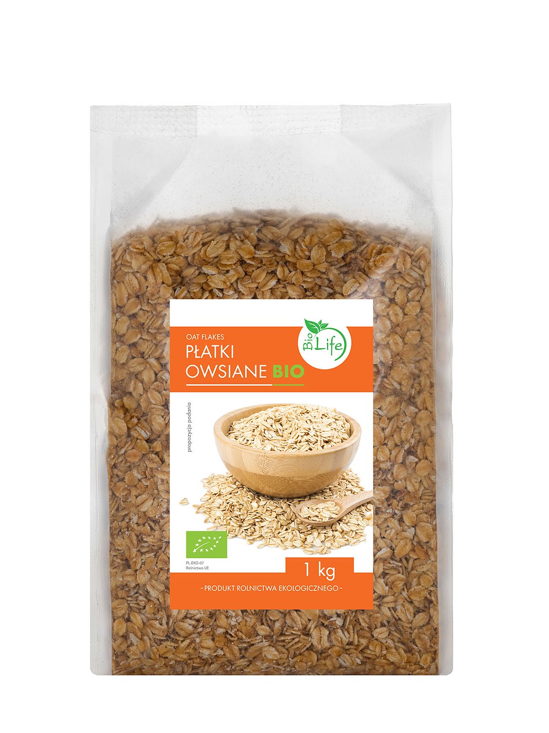 BIOLIFE Płatki owsiane BIO 1kg