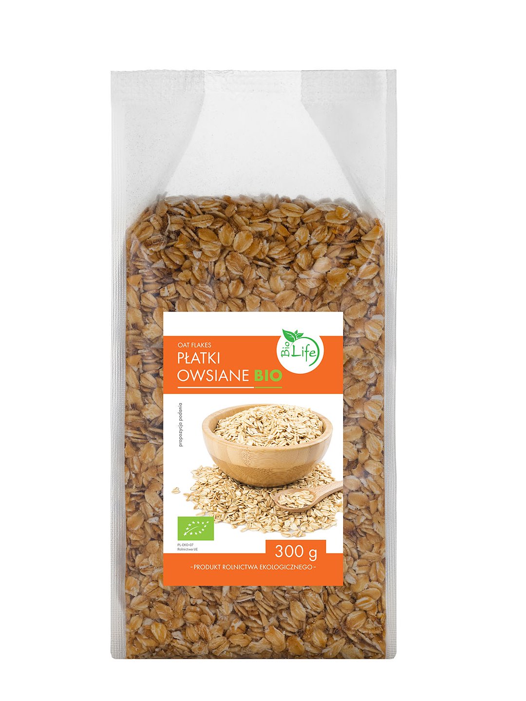 BIOLIFE Płatki owsiane BIO 300g