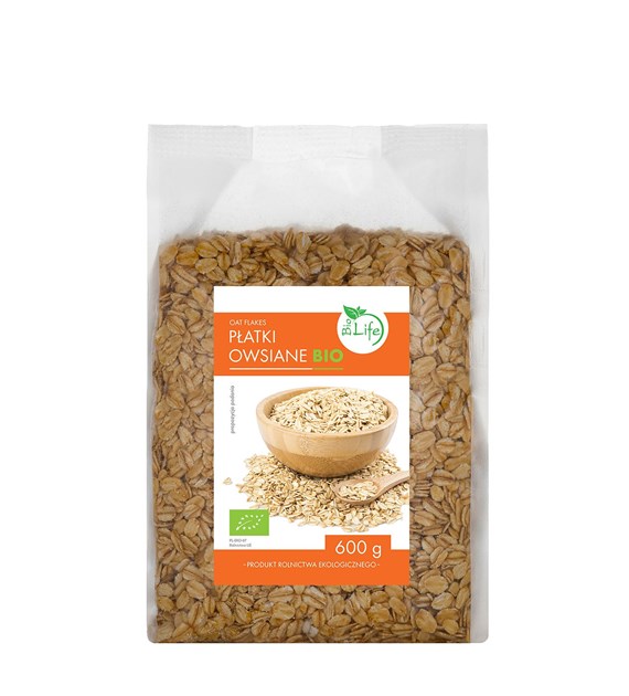 BIOLIFE Płatki owsiane BIO 600g