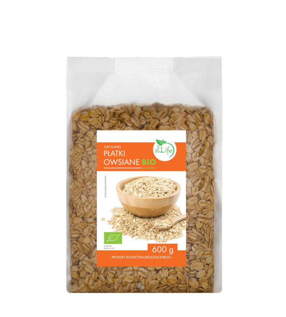 BIOLIFE Płatki owsiane BIO 600g