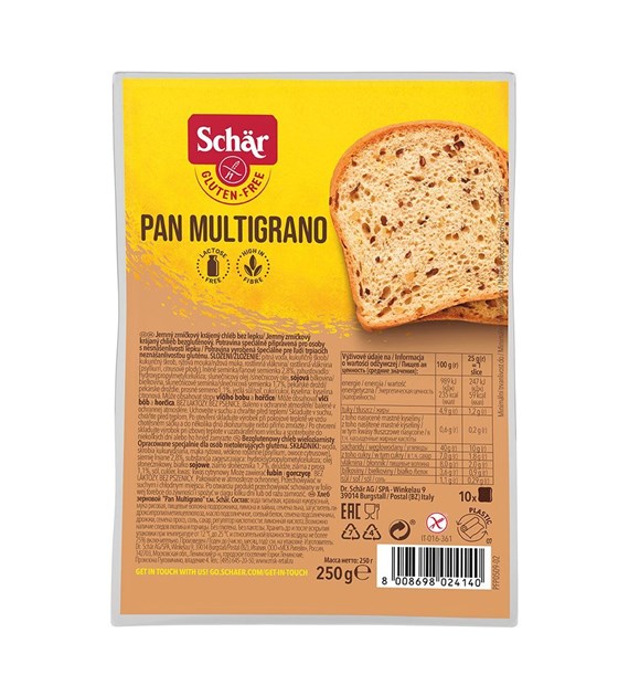 SCHAR Chleb biały wieloziarnisty Pan Multigrano bezglutenowy 250g