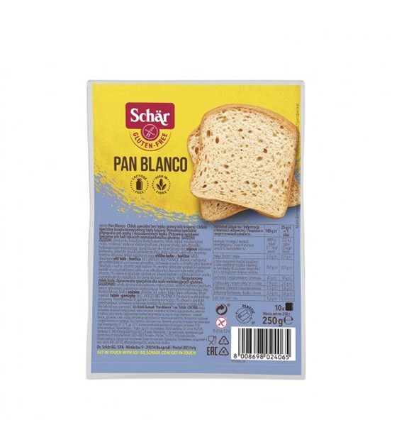 SCHAR Chleb biały krojony Pan Blanco bezglutenowy 250g