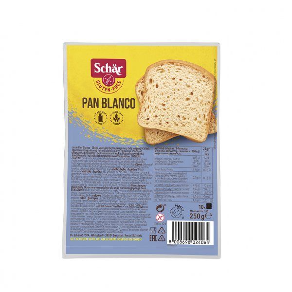 SCHAR Chleb biały krojony Pan Blanco bezglutenowy 250g