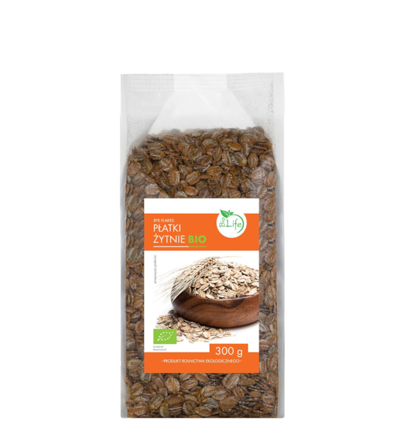 BIOLIFE Płatki żytnie BIO 300g