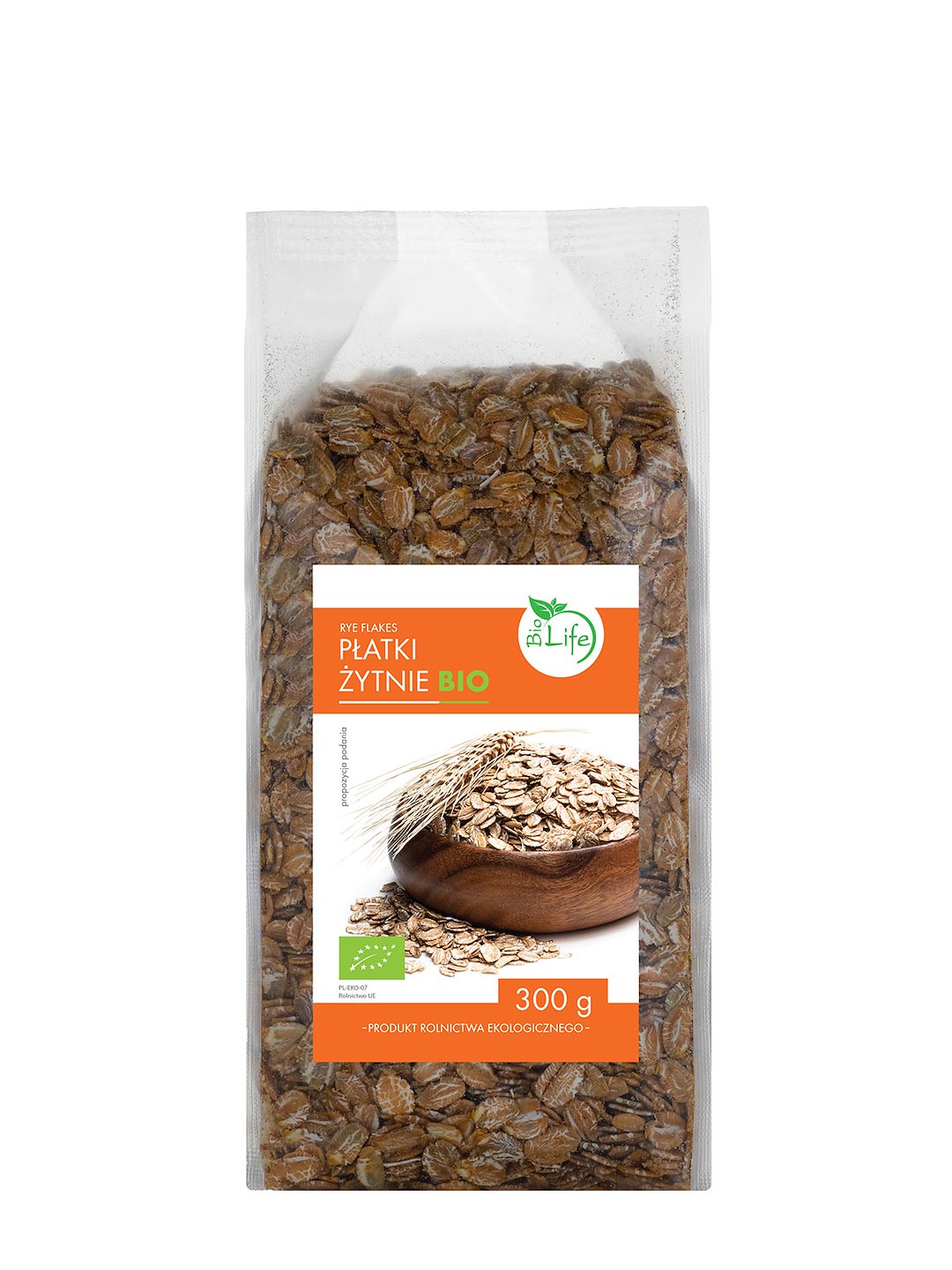 BIOLIFE Płatki żytnie BIO 300g
