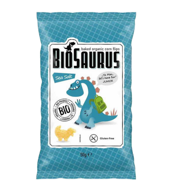 BIOSAURUS Chrupki kukur. Dinozaury z solą morską BIO 50g