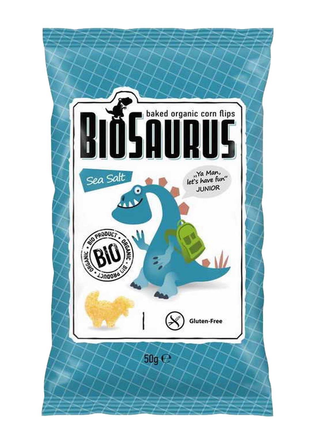BIOSAURUS Chrupki kukur. Dinozaury z solą morską BIO 50g