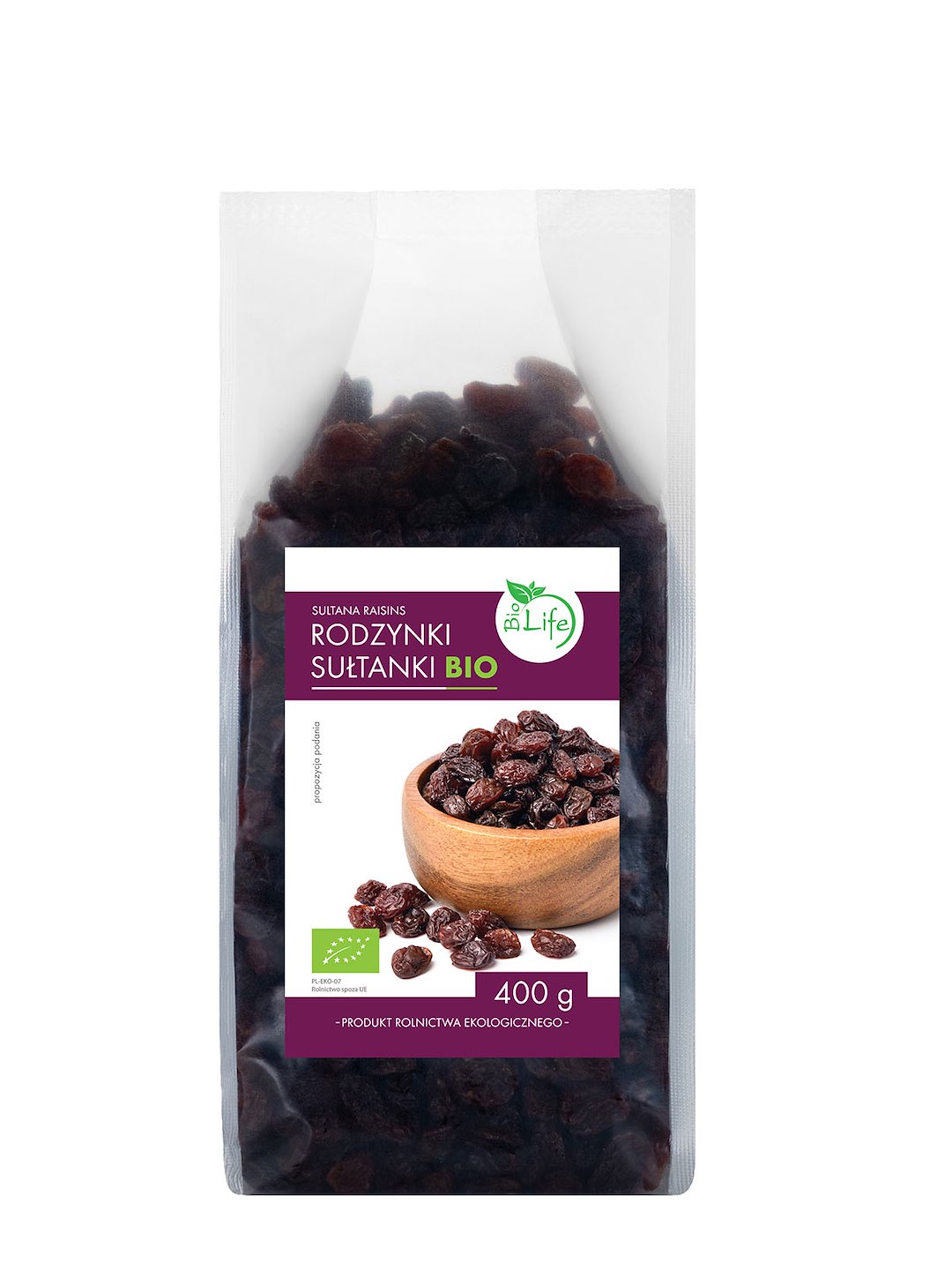 BIOLIFE Rodzynki sułtanki BIO 400g