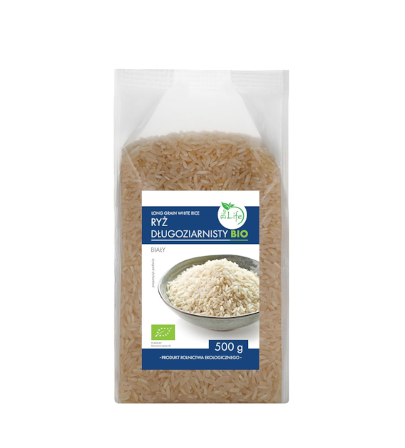 BIOLIFE Ryż biały długoziarnisty 500g BIO