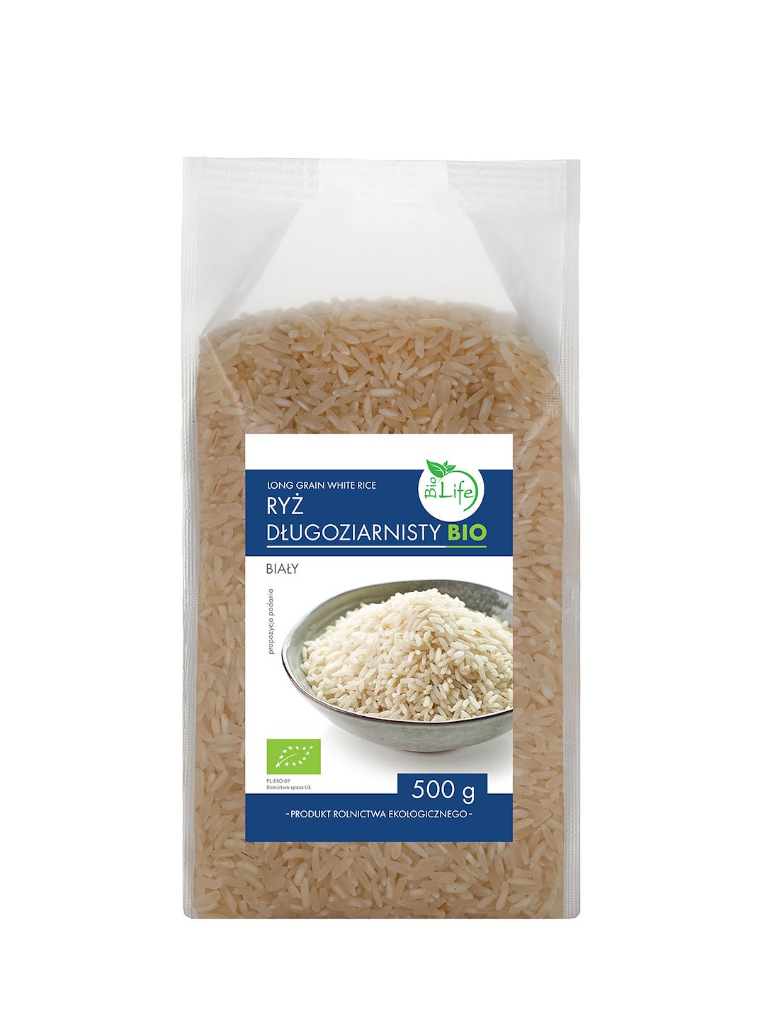 BIOLIFE Ryż biały długoziarnisty 500g BIO