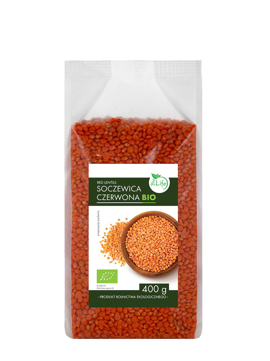 BIOLIFE Soczewica czerwona BIO 400g