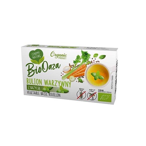 BIOOAZA Bulion warzywny z bazylią 66g BIO