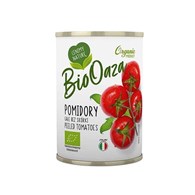 BIOOAZA Pomidory konserwowe całe bez skóry 400g