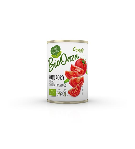BIOOAZA Pomidory krojone konserwowe 400g