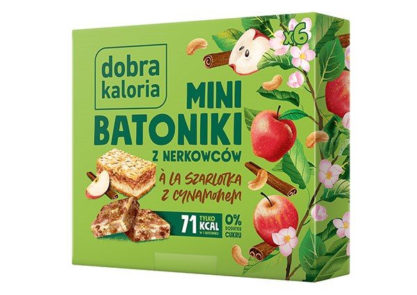 DOBRA KALORIA Mini batoniki z nerkowców a'la szarlotka 102g