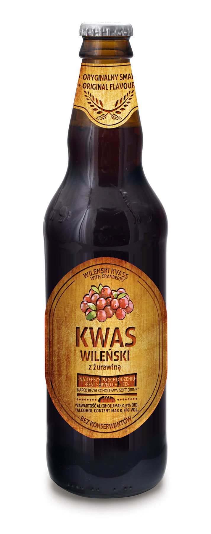 PBE Kwas chlebowy Wileński z żurawiną 500ml