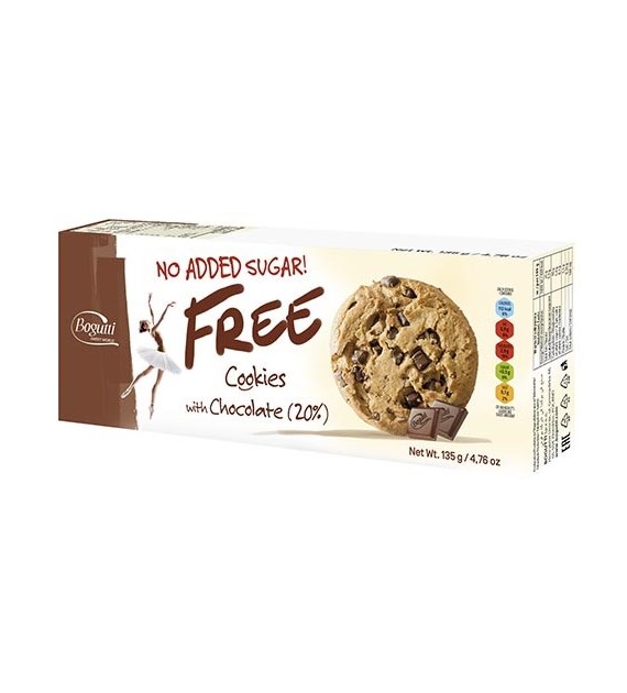 BOGUTTI Ciast. z kawałkami czekolady 20% b/c 135g