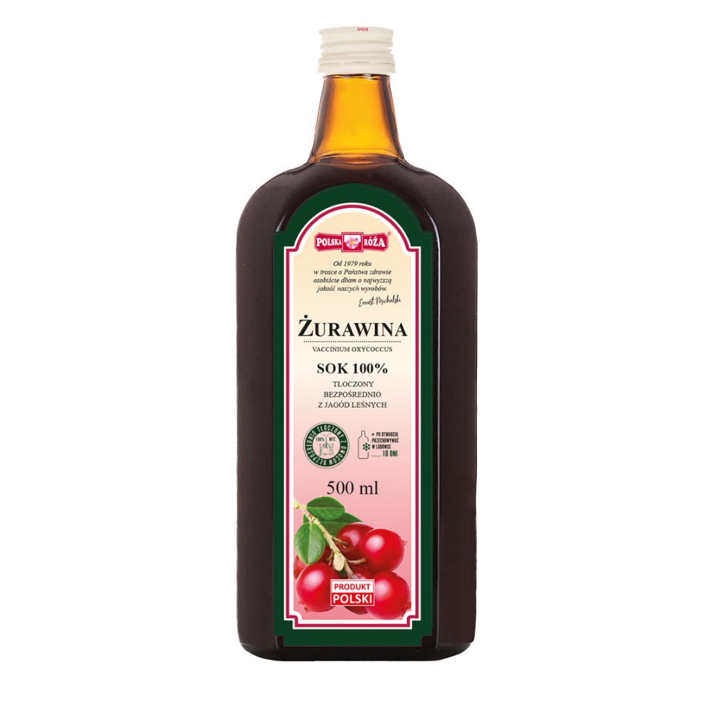 POLSKA RÓŻA Sok z żurawiny 100% 500ml