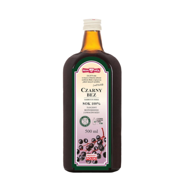 POLSKA RÓŻA Sok z czarnego bzu 100% 500ml