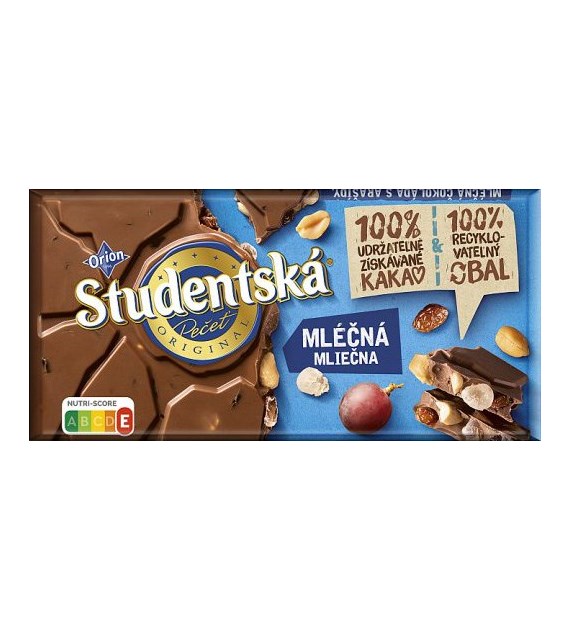 ORION Czekolada Studentska Mleczna 170g