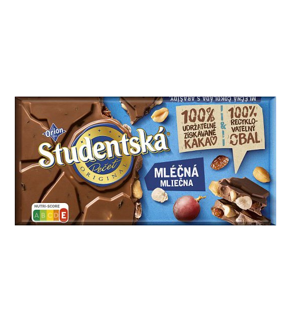 ORION Czekolada Studentska Mleczna 170g