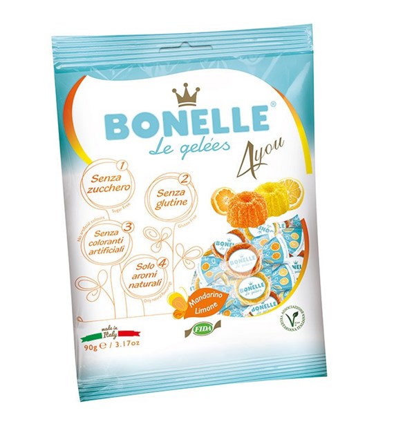BONELLE Żelki o smaku cytryny i mandarynki b/c 90g