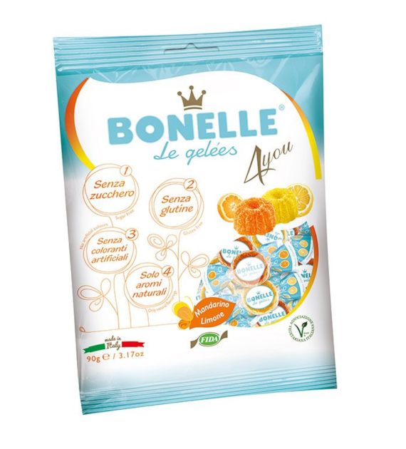 BONELLE Żelki o smaku cytryny i mandarynki b/c 90g