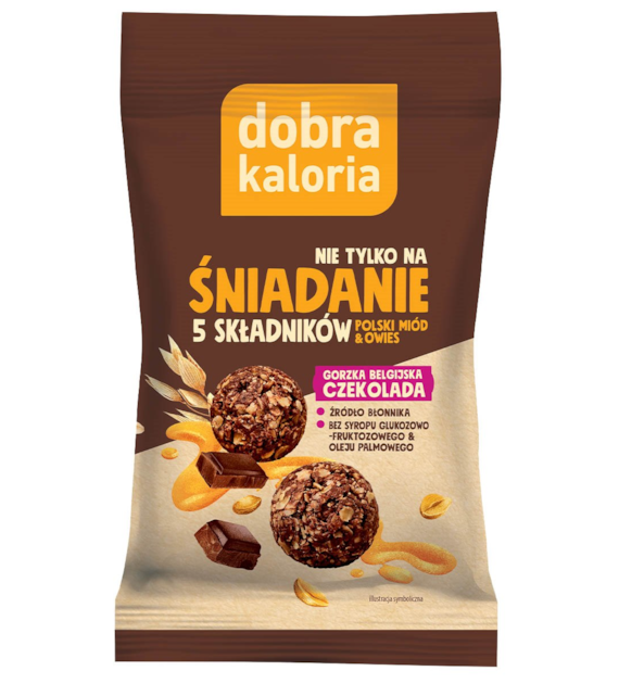 DOBRA KALORIA Kulki Śniadanie gorzka czekolada 40g