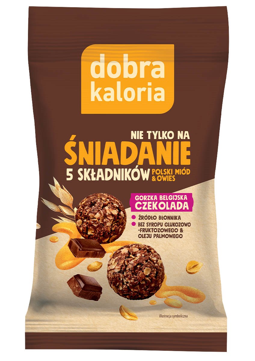 DOBRA KALORIA Kulki Śniadanie gorzka czekolada 40g