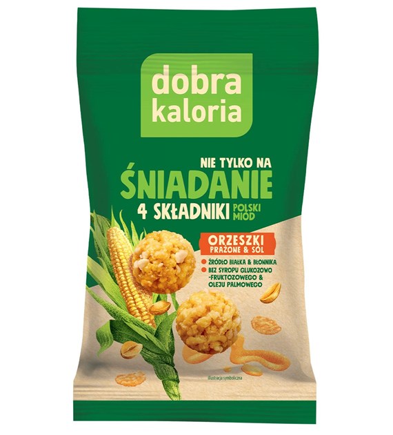 DOBRA KALORIA Kulki Śniadanie orzeszki prażone i sól 32g