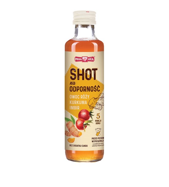 POLSKA RÓŻA SHOT na odporność (róża, kurkuma, imbir) 250ml