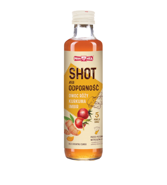 POLSKA RÓŻA SHOT na odporność (róża, kurkuma, imbir) 250ml