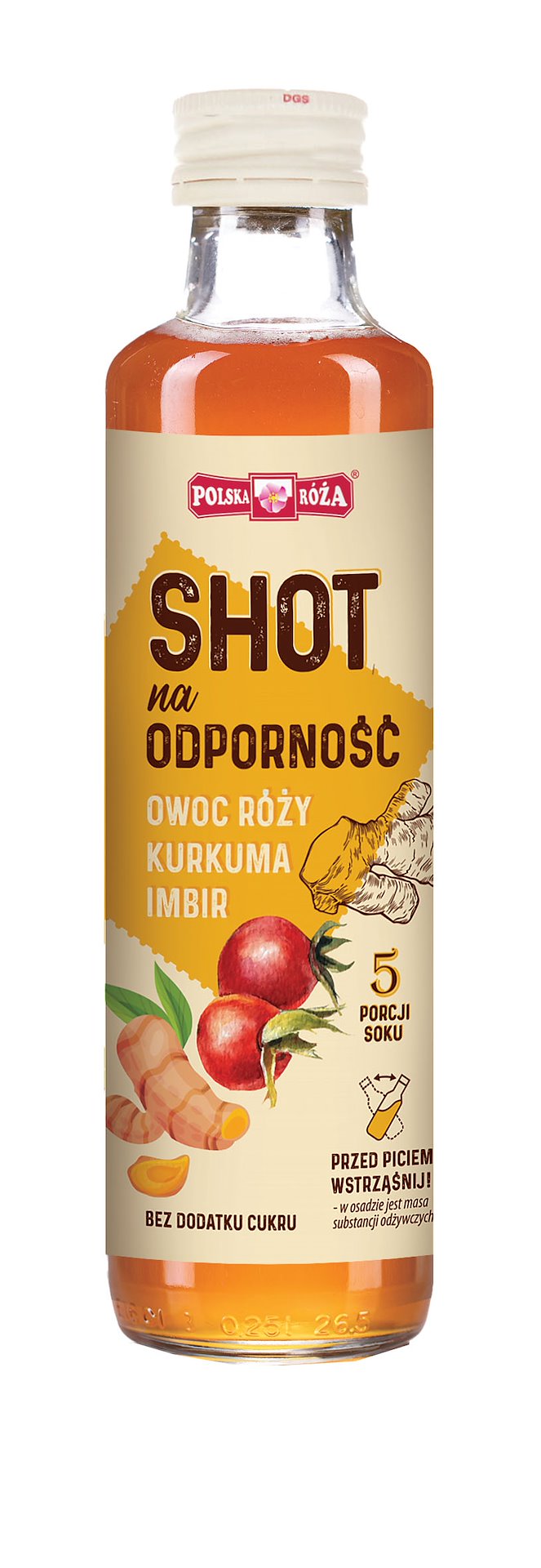 POLSKA RÓŻA SHOT na odporność (róża, kurkuma, imbir) 250ml