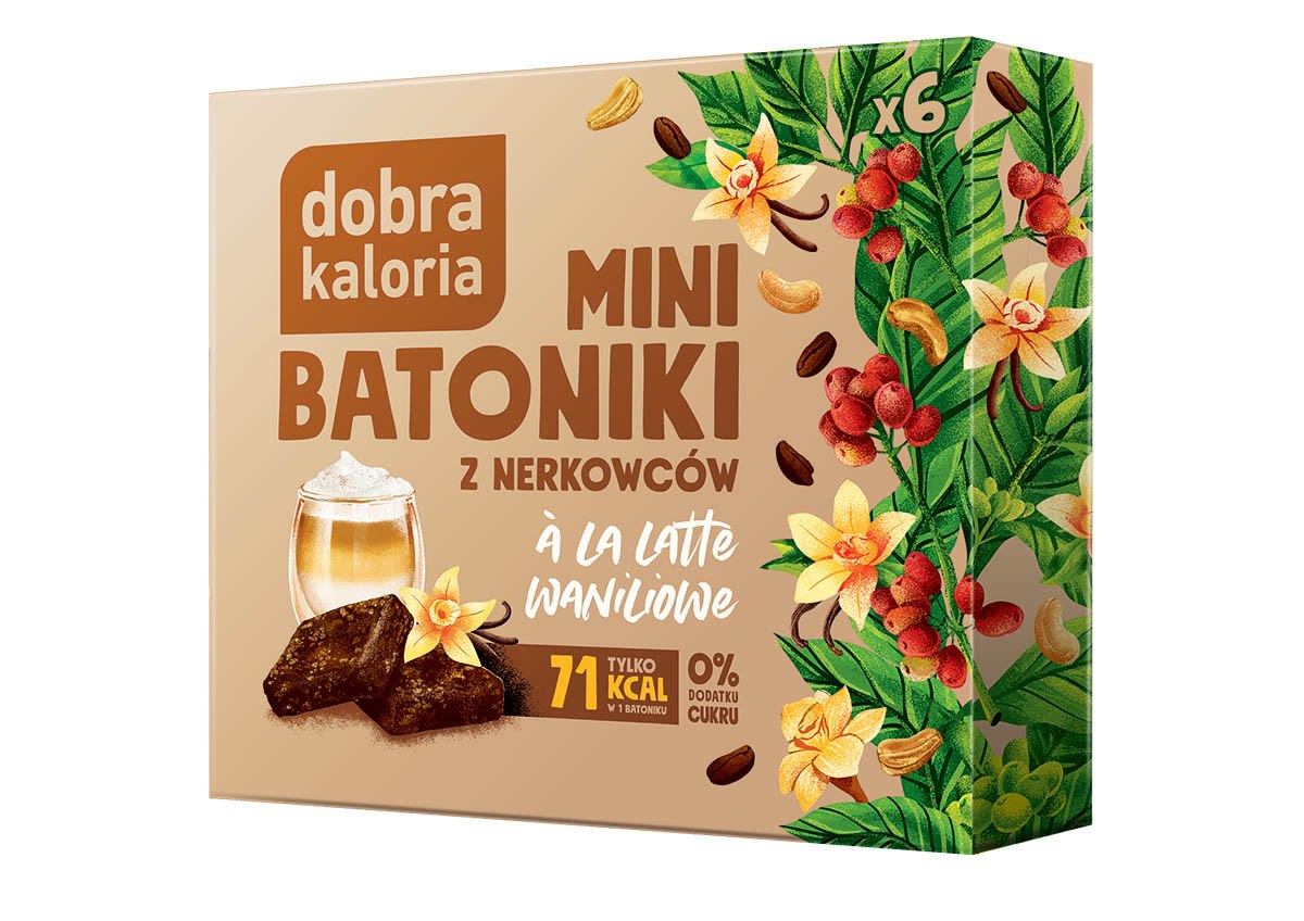 DOBRA KALORIA Mini batoniki a'la latte waniliowe 102g