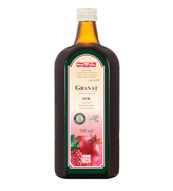 POLSKA RÓŻA Sok z granatu 100% 500ml