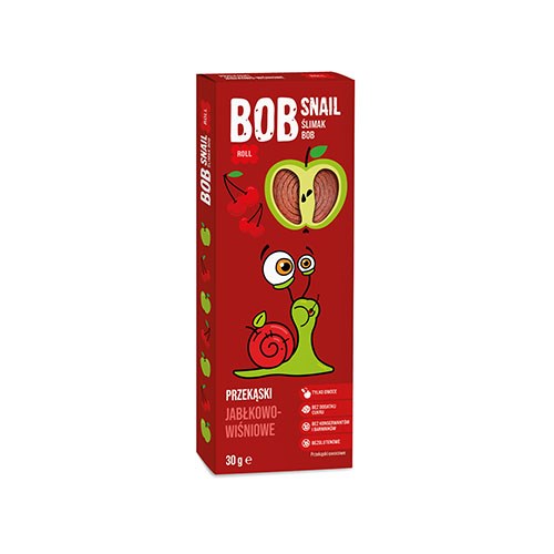 BOB SNAIL Przekąska jabłkowo-wiśniowa bez dodatku cukru 30g