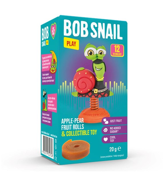 BOB SNAIL Eat&Play Zabawka z przekąską jabłko-gruszka b/c 20g